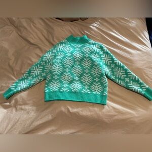 Old Navy Green Snowflake ❄️ Holiday Sweater